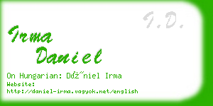 irma daniel business card